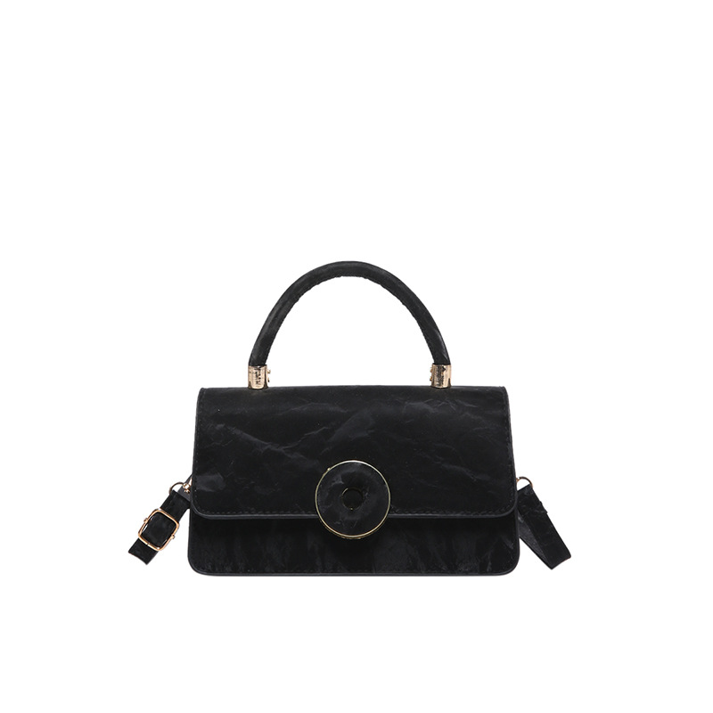 Textura de empalme artístico simple bolso cuadrado 2024 ocio nuevo estilo de invierno personalidad extranjera bolso de hombro portátil