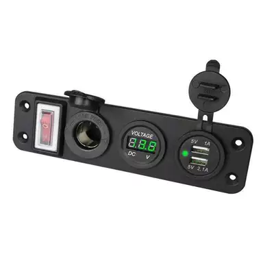 Mobil şarj cihazları New 4-Port Panel Female Socket - green