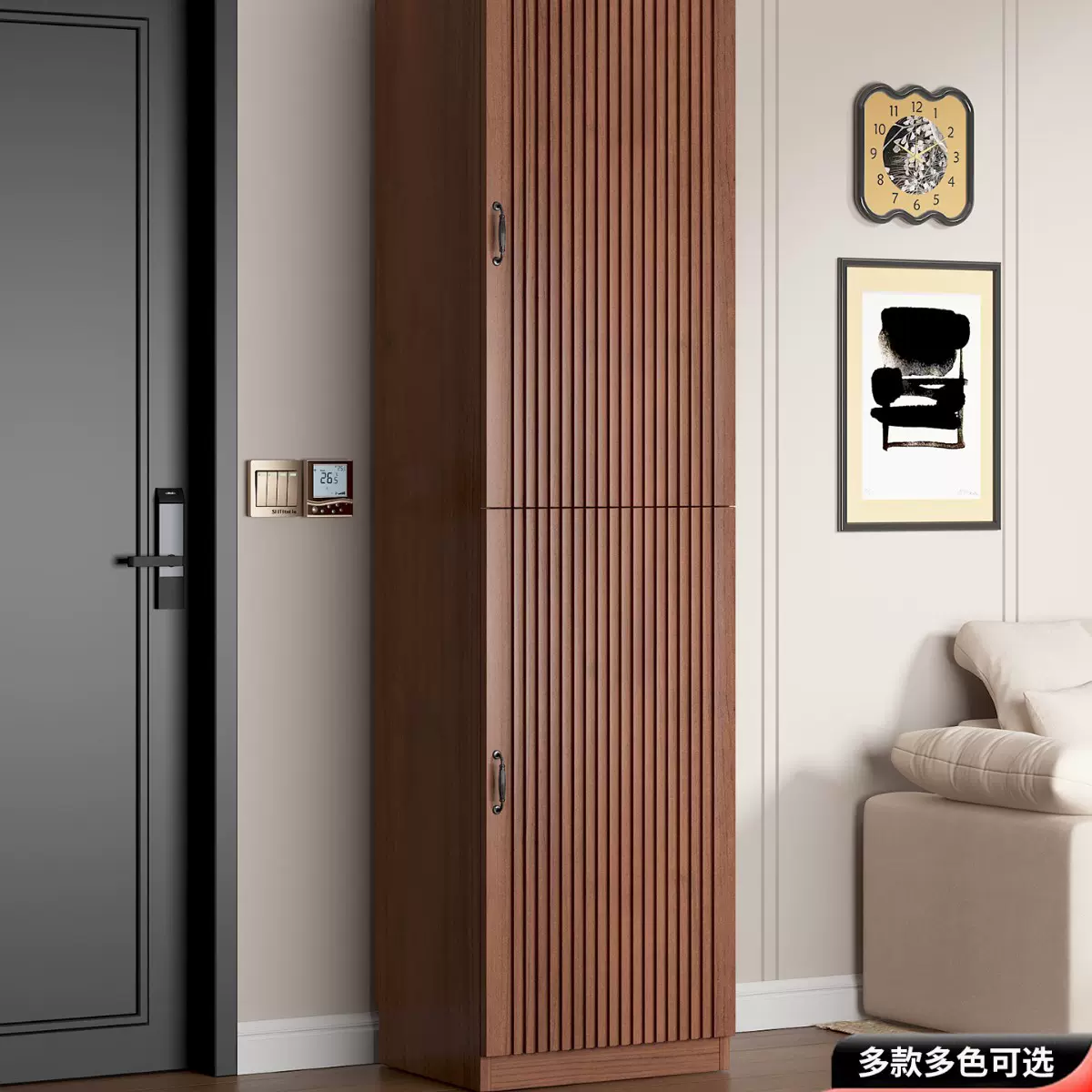 极窄高款鞋柜一体靠墙家用玄关入户门口大容量外楼道多层立式鞋架