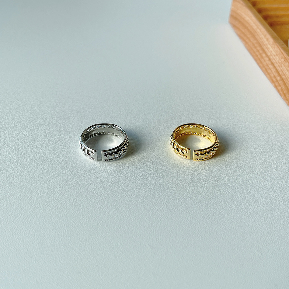 Fashion Geometric Copper Hollow Out Open Ring