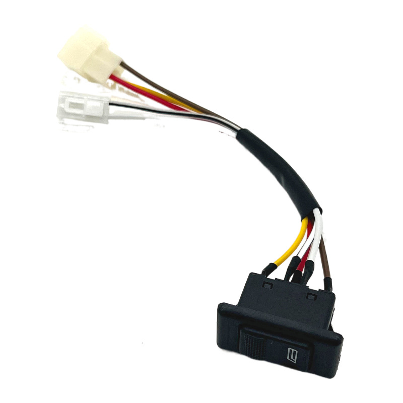 定制汽車改裝升降開關帶插頭 電動玻璃門窗升降器按鈕開關代線束