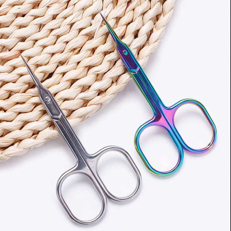 Tijeras de piel muerta rusas de uñas Tijeras de piel muerta de acero inoxidable Tijeras de piel muerta de gama alta de procesamiento de cutícula frontal rusa