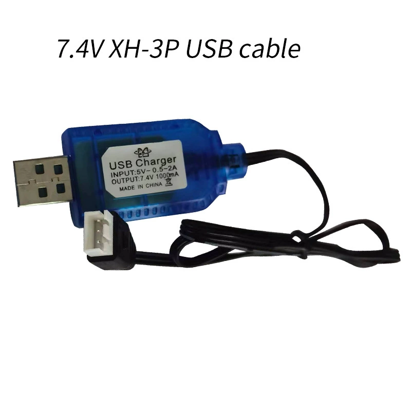 Литиевая батарея зарядное устройство 7.4V с защитой XH-3P летательный аппарат аксессуары игрушка аккумулятор USB зарядный кабель SM-4P
