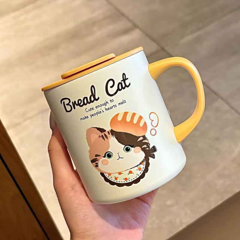 可爱猫咪系列保温杯 设计感女生咖啡随行杯316不锈钢便携吸管杯子|undefined