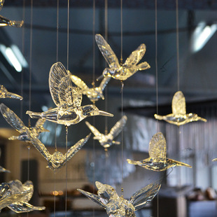 Indoor pendant air pendant crystal pendant home hotel mall ceiling decorations acrylic bird