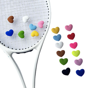 Love Red Heart Pink Heart Green Heart Shock Absorber Tennis Racket Shock Absorber Silicone Heart-Shaped Shockproof Durable Light Pink