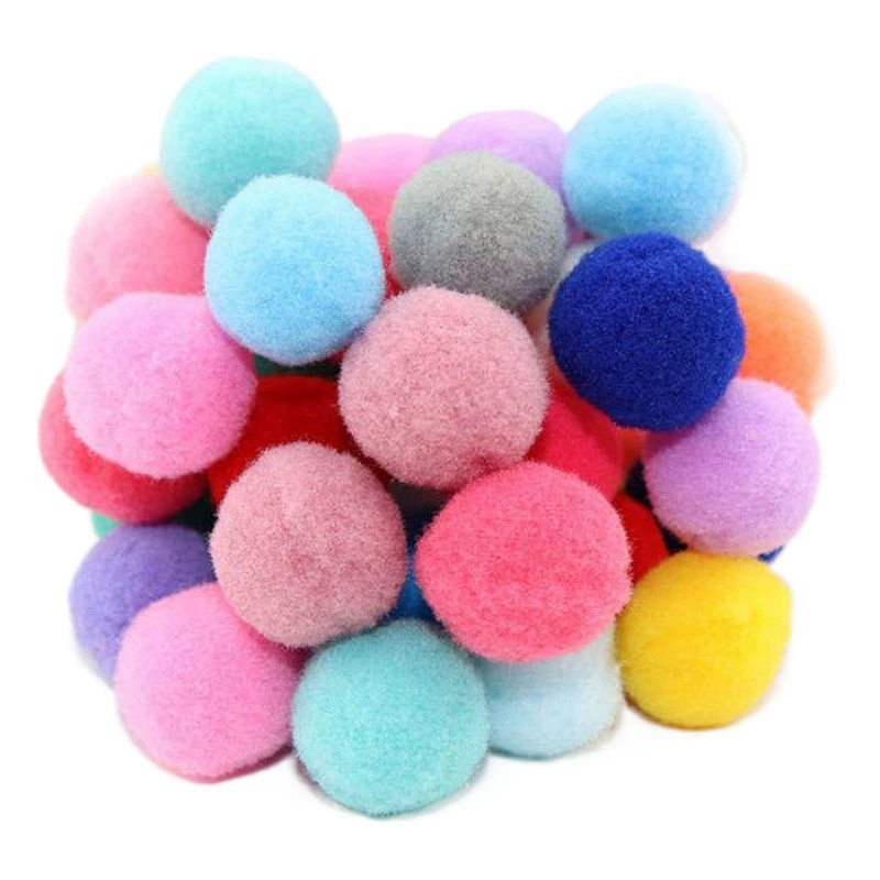 Шерстяной шар 0,8-3,0 см цветной высокоэластичный меховой шарик полиэстер плюшевый мяч детский сад игрушки ручной работы аксессуары для одежды