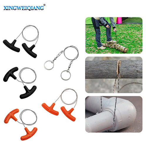 Stainless steel hand-pulled wire saw rope Multi-purpose mini pocket saw wire saw Outdoor camping survival equipment saw