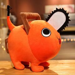 人気のポチタワーのチェーンソー犬の悪魔のぬいぐるみかわいいcosストラップ人形抱き枕