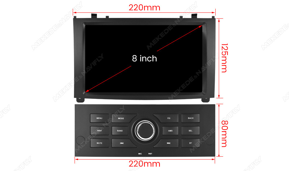 Suitable for 8" Peugeot 407 2004-2010, a dedicated smart large-screen Android navigation system for Peugeot 407