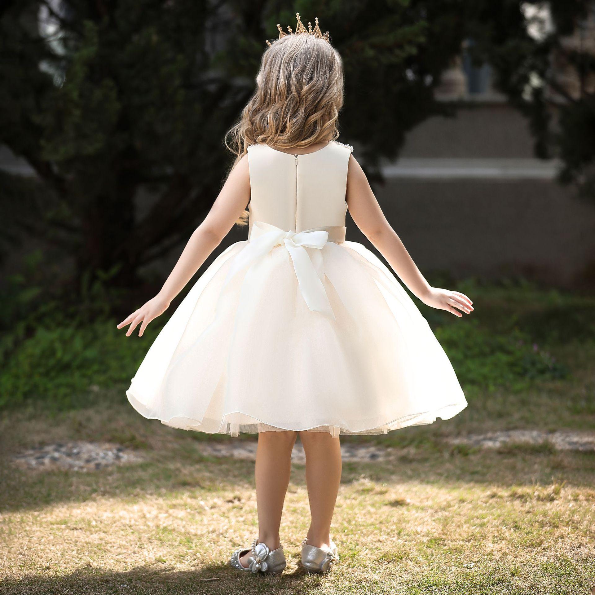 Vestido infantil, vestido de niña para actuación de piano del 1 de junio, vestido de niña de las flores para boda, vestido abullonado, estilo europeo y americano