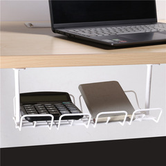 Desk Underneath Power Cord Adhesive Hole-Free Home Desk Under-Standing Storage Rack Bathroom Organizing Shelf Storage Organizer Tool