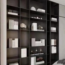 5毫米实心铝板柜无缝焊接可嵌入电视墙定 制金属柜置物格无醛