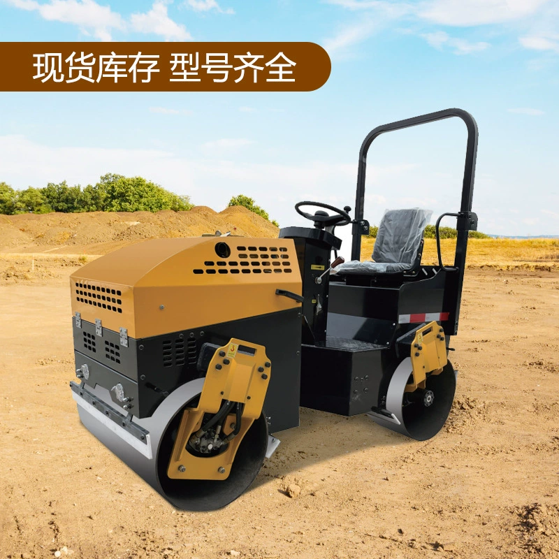 Заполнение траншей грунтом, привод малого почвенного уплотнителя, двухприводной передний амортизатор, дорожный каток с двумя стальными колесами, 2 тонны, заводской, трансграничный.
