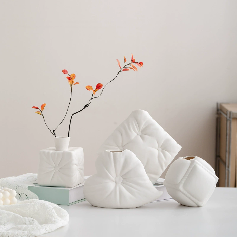 Белая креативная керамическая ваза специальной формы для гидропоники, подушка, простой современный шкаф для телевизора для гостиной, домашние деревенские украшения
