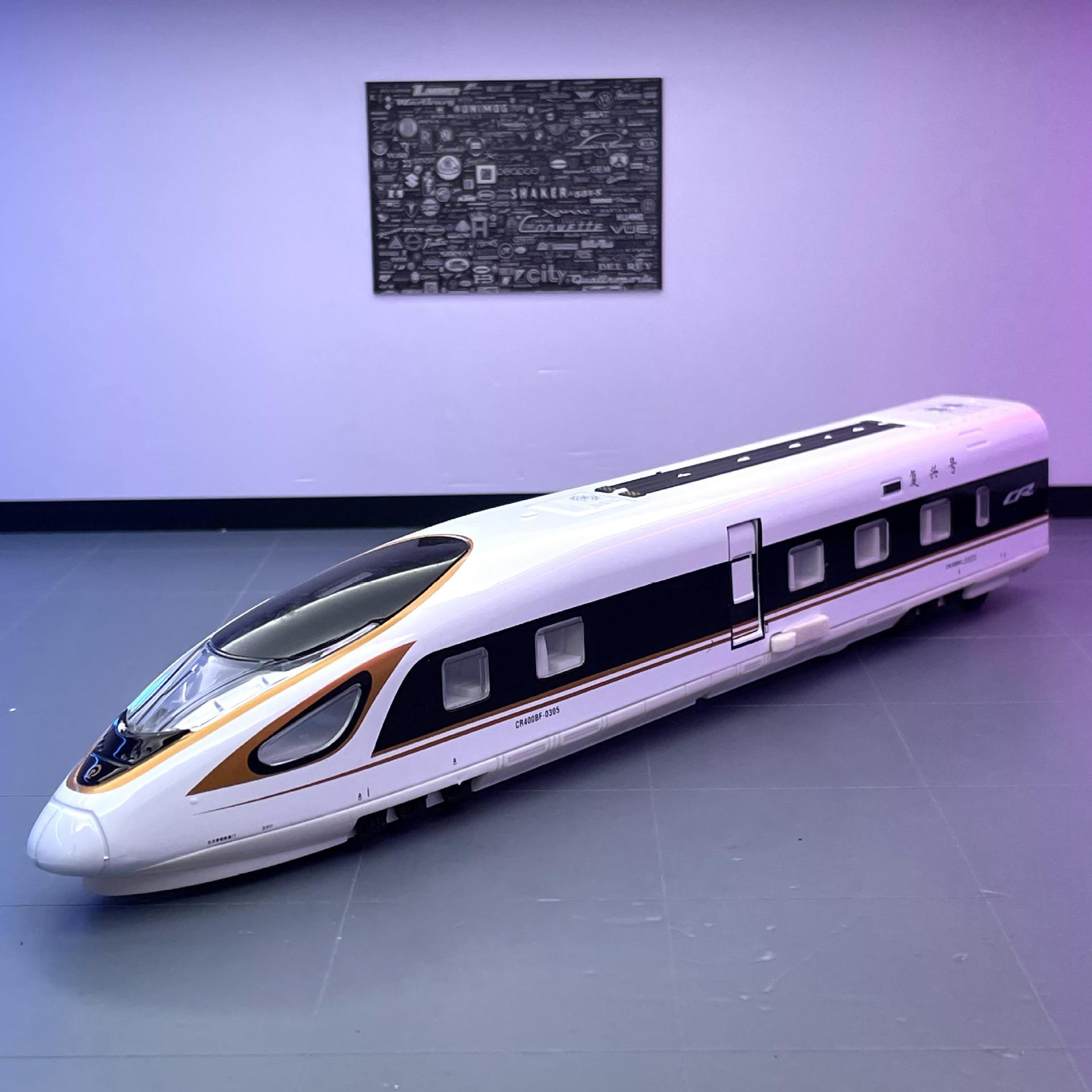 Negro Mamba Aleación de alta velocidad ferrocarril renacimiento de una sola sección de doble sección Motor Car eléctrico con sonido y luz juguete coche música modelo adornos