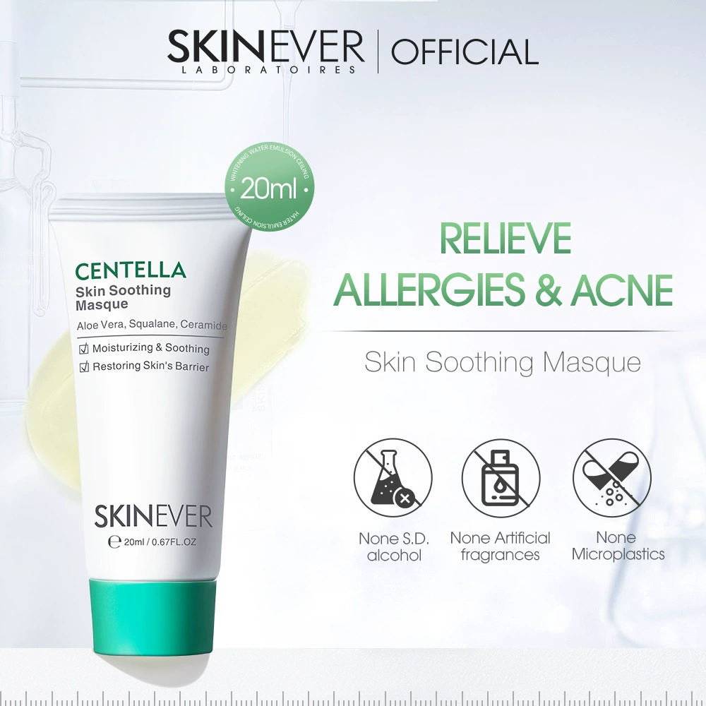 SKINEVER Улажняющая маска с центеллой Snow Mask 20 мл SE006S Маленький образец