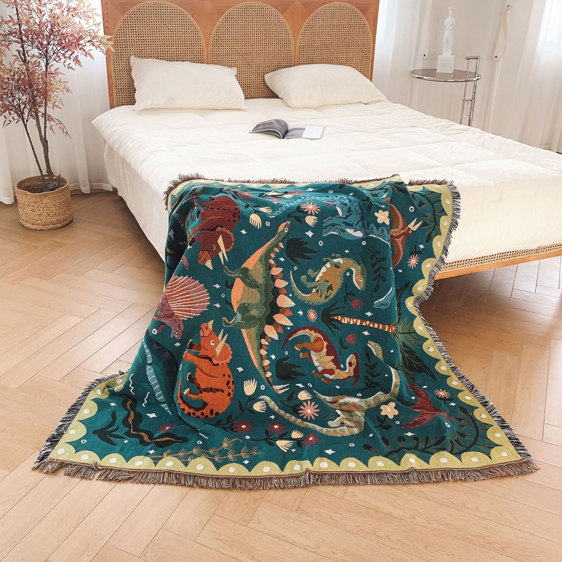 Cotton Material Fashion Flower Butterfly Cotton Blanket