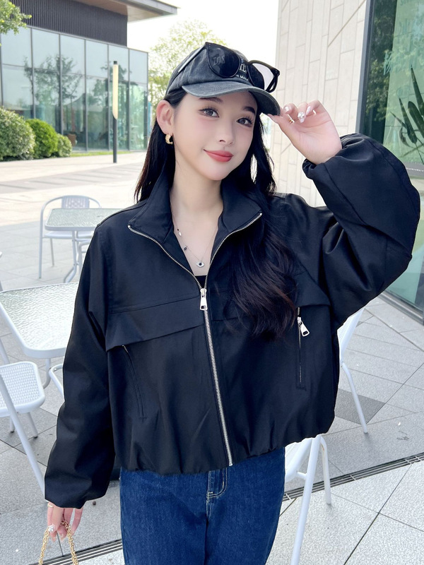 高品质设计感立领外套女2025秋季新款小个子百搭休闲夹克洋气上衣|undefined