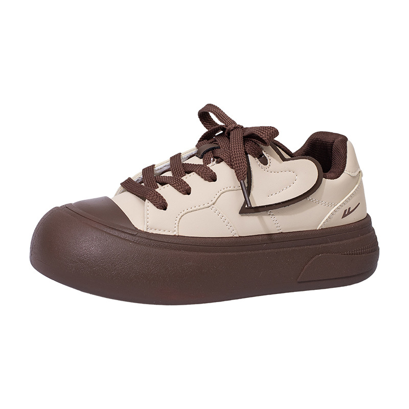 Zapatos blancos cómodos de color combinado de retroalimentación de alta calidad, zapatos de placa gruesa diarios de la escuela secundaria, nuevos zapatos de nicho para mujeres image 10