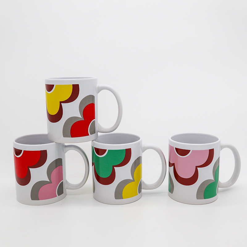 12OZ flor asada taza de cerámica recta taza de cerámica taza de agua creativa taza de leche taza de café al por mayor