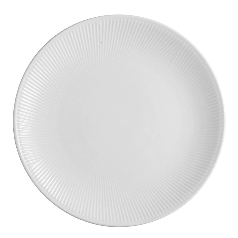 White soup bowl, ceramic dinner plate, tableware, high-quality style