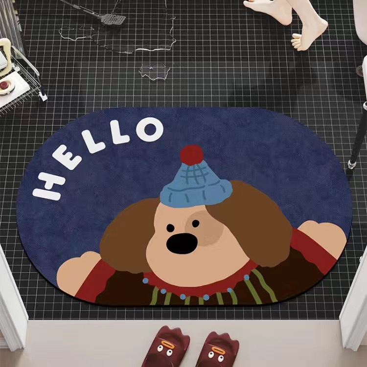 Cariñosa alfombra de barro de diatomeas para gatitos, estera de baño de forma especial, estera de baño antideslizante, estera de pie antisucia