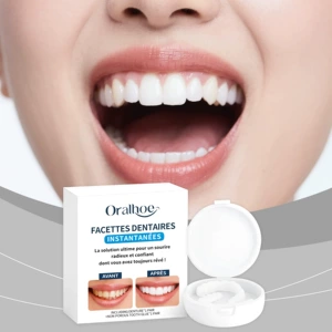 ORALHOE Регулируемые съемные зубные протезы для улучшения красоты вашей улыбки, удобные зубные протезы из материала, косметический набор для ухода за зубами