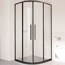 极窄弧形简易淋浴房卫生间干湿分离隔断玻璃淋浴房移门