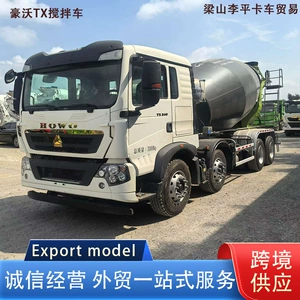 Used HOWO TX concrete mixer truck with 340 MAN engine, Zoomlion 12-cubic-meter mounted cement tank, available for domestic and international export