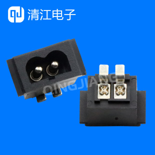 Eight-Character 2-Hole Solid Core Socket Ac 8-Character Corner B-Shaped Power Plug Female Socket Plug-In Safety Charging