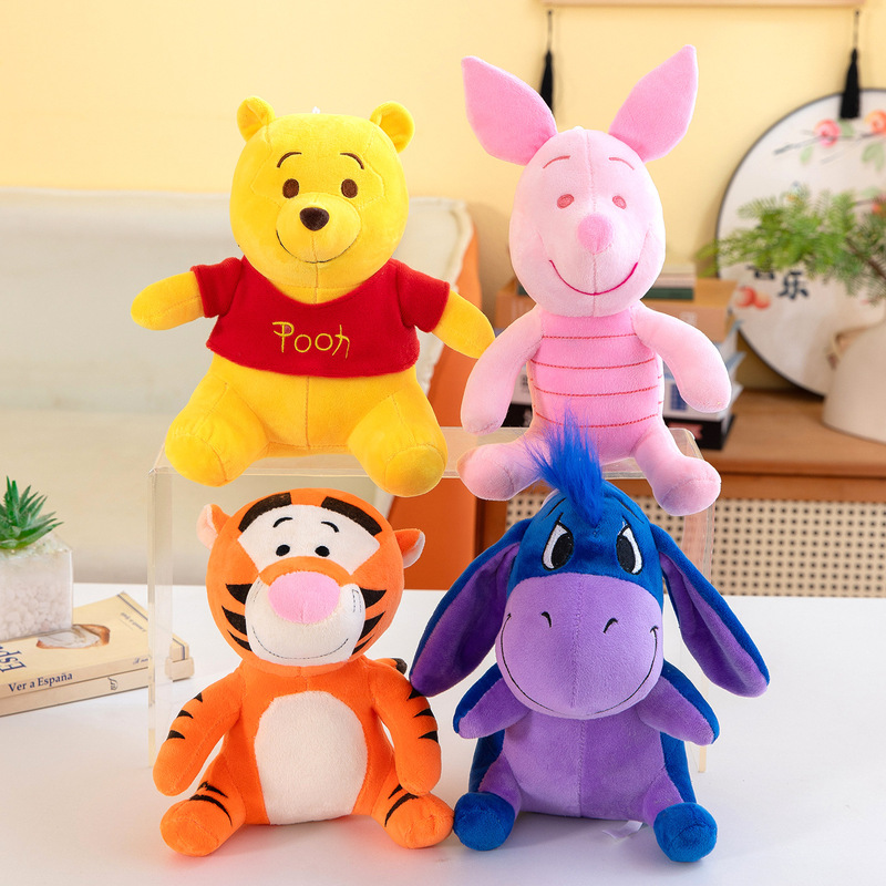 Cute Cartoon Movie Winnie the Pooh, Donkey, Tigger, Piglet Plush Toys Wholesale Gifts
