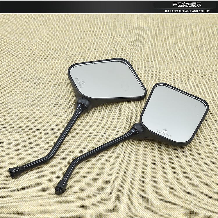Men's Motorcycle 10mm Front Silk Rearview Mirror Hj125 Reversing Mirror Suitable for Suzuki King Daozai Gs125 Reflector