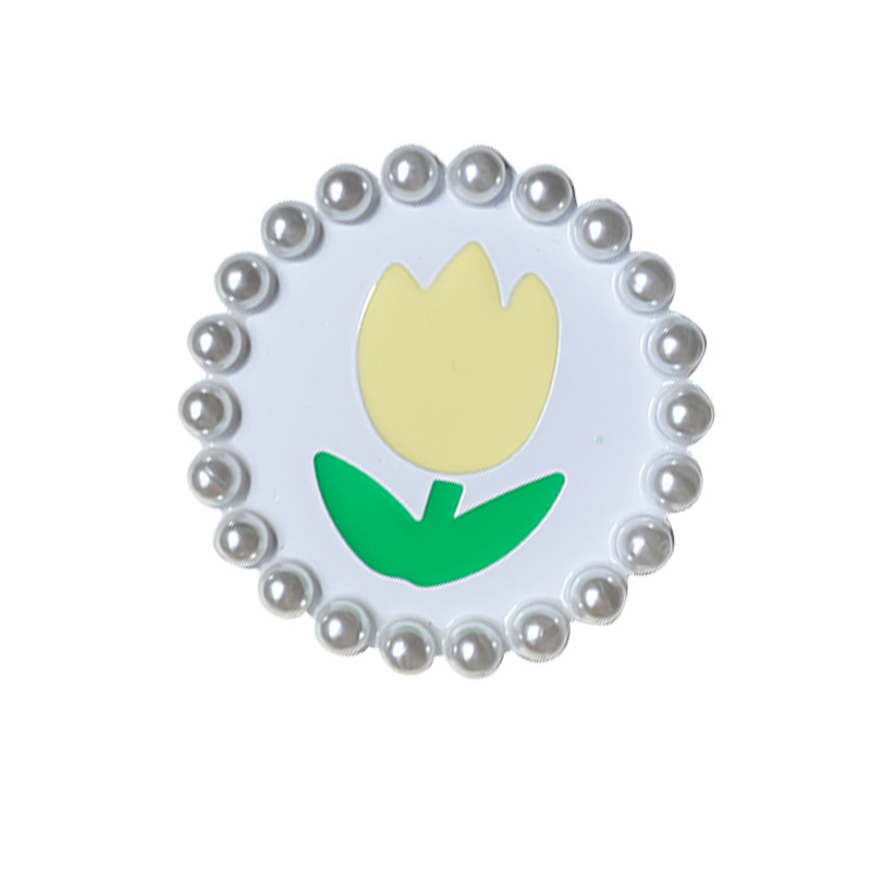 Suport airbag pentru telefon mobil, Instagram coreean, floare proaspătă, autocolant retractabil la spate lalele, nișă și minimalist_voghion.com