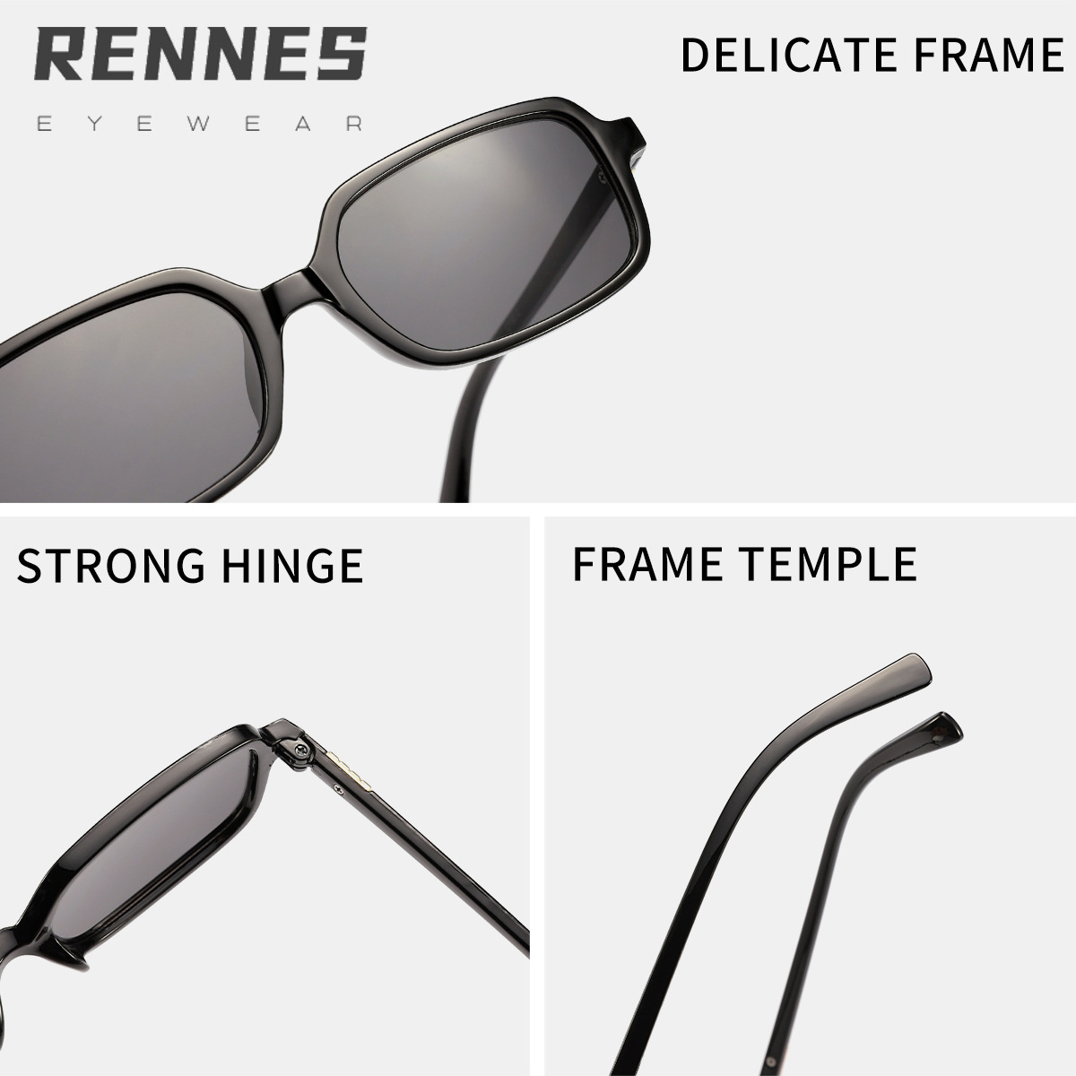 Versión coreana de gafas de sol de todo fósforo de caja pequeña transfronteriza nueva personalidad simple para hombres y mujeres gafas de sol de alta gama Sunglasses