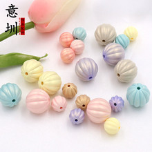 偏光幻彩南瓜圆珠DIY手作串珠饰品耳环手项链手机链包包配件材料