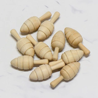 创意木头家居diy彩绘儿童玩具陀螺玩具木质小蘑菇小树挂件INS木胚