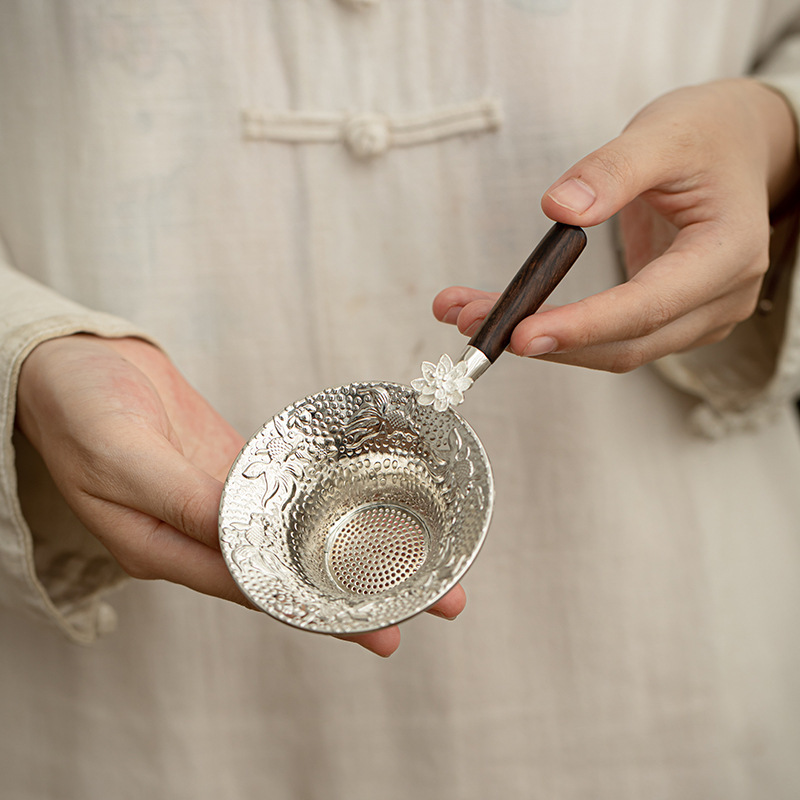 Tea drain creative light luxury new Chinese tea filter tea compartment lazy tea filter artifact fine dense tea filter wholesale