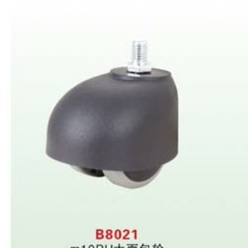 2寸m10丝杆PVC转椅轮大班轮 面包轮 家具脚轮 不损害地板静音脚轮