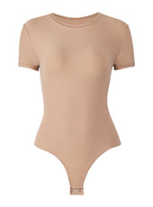 Kardashian SKIM * La misma camiseta de niebla de doble capa de una sola pieza que forma el cuerpo que forma la manga corta MT000327