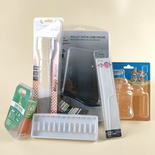 日用百货pvc吸塑包装盒透明胶盒吸卡插卡高频颜色底托pvc包装盒
