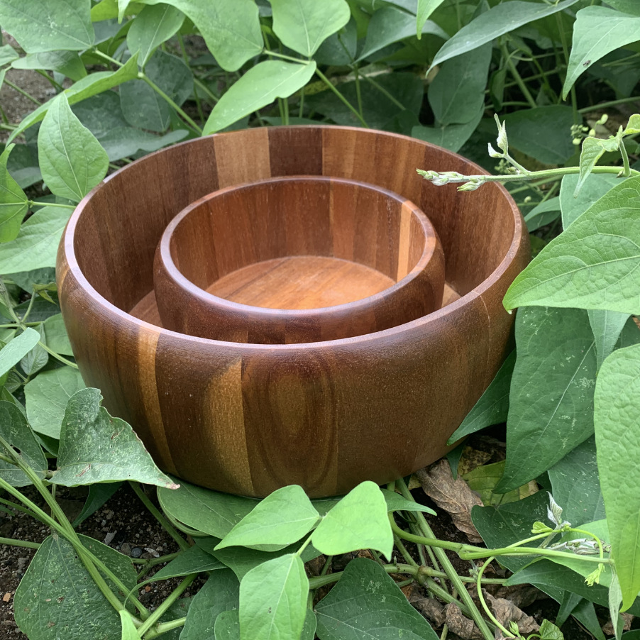 相思木日式碗套装  相思木盆 相思木沙拉碗 wooden bowl