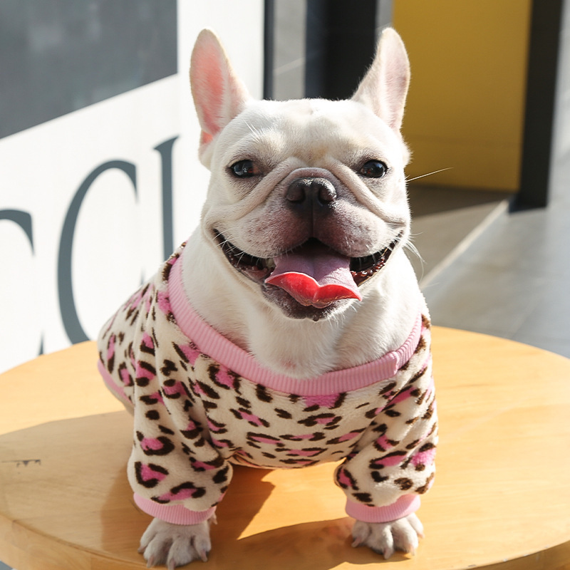 Christmas Elk Medium and Large Dog French Bulldog Puppy Autumn and Winter Pet Supplies Cat Two legged Fleece Clothes Teddy_voghion.com