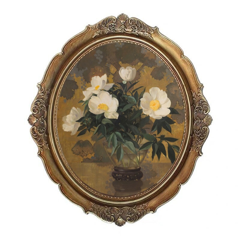 Wall-Mounted Picture Frame, Retro Photo Frame, Oval Hanging Picture, European-Style Desktop Ornaments, French-Style Entrance Decoration Wall-Mounted Picture Frame, Retro Photo Frame, Oval Hanging Picture, European-Style Desktop Ornaments, French-Style Entrance Decoration