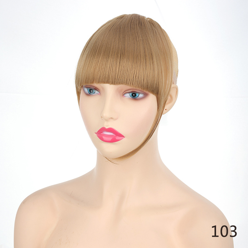 Peruca com costeletas, franja, franja de ar, extensão de cabelo com costeletas, fio de alta temperatura_voghion.com