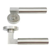 不锈钢门把手锁空心不锈钢拉手分体式门把手空心防盗门把手欧式