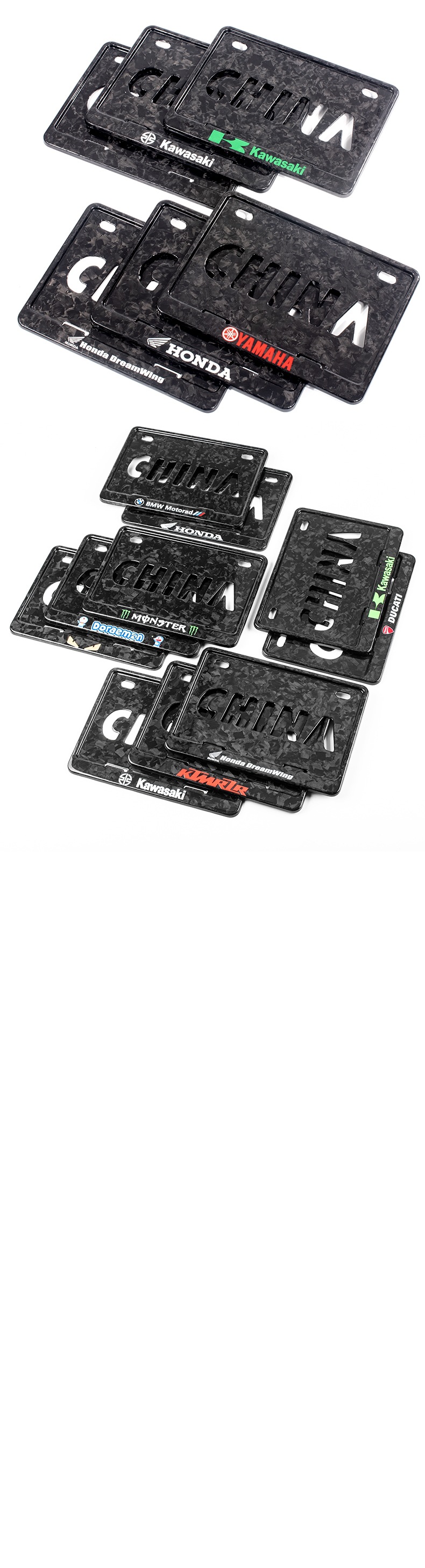 Motorcycle Rear License Plate Frame, Vehicle Number Plate Frame, Shockproof Motorcycle Aluminum Alloy, Suitable for Yamaha Pedal and Honda