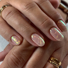 简约3D穿戴甲镀膜美甲假指甲短款短圆穿戴式指甲片可拆卸甲片批发