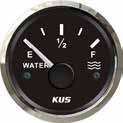 KUS water meter, suitable for boats, yachts, speedboats, RV water tanks, with a stainless steel frame, for freshwater use, model KY11004