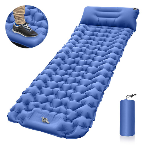 Outdoor inflatable foot pad, lightweight and portable, outdoor camping inflatable mattress, nap pad, car inflatable pad